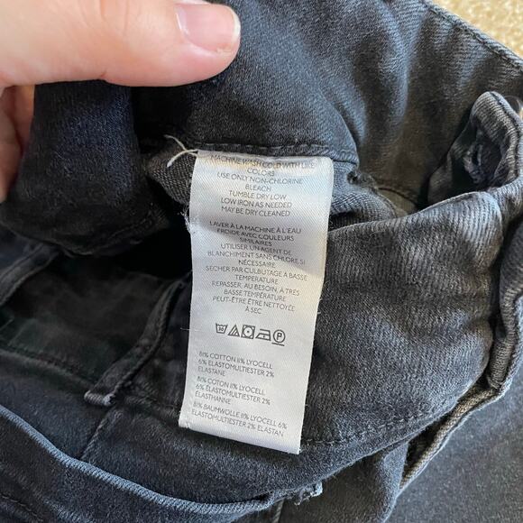 Anthro Colette High-Rise Crop Wide-Leg Jeans by Maeve SZ 31 Elm Black $130 EUC - Picture 7 of 12